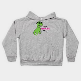 NERVOUS REX DINO Kids Hoodie